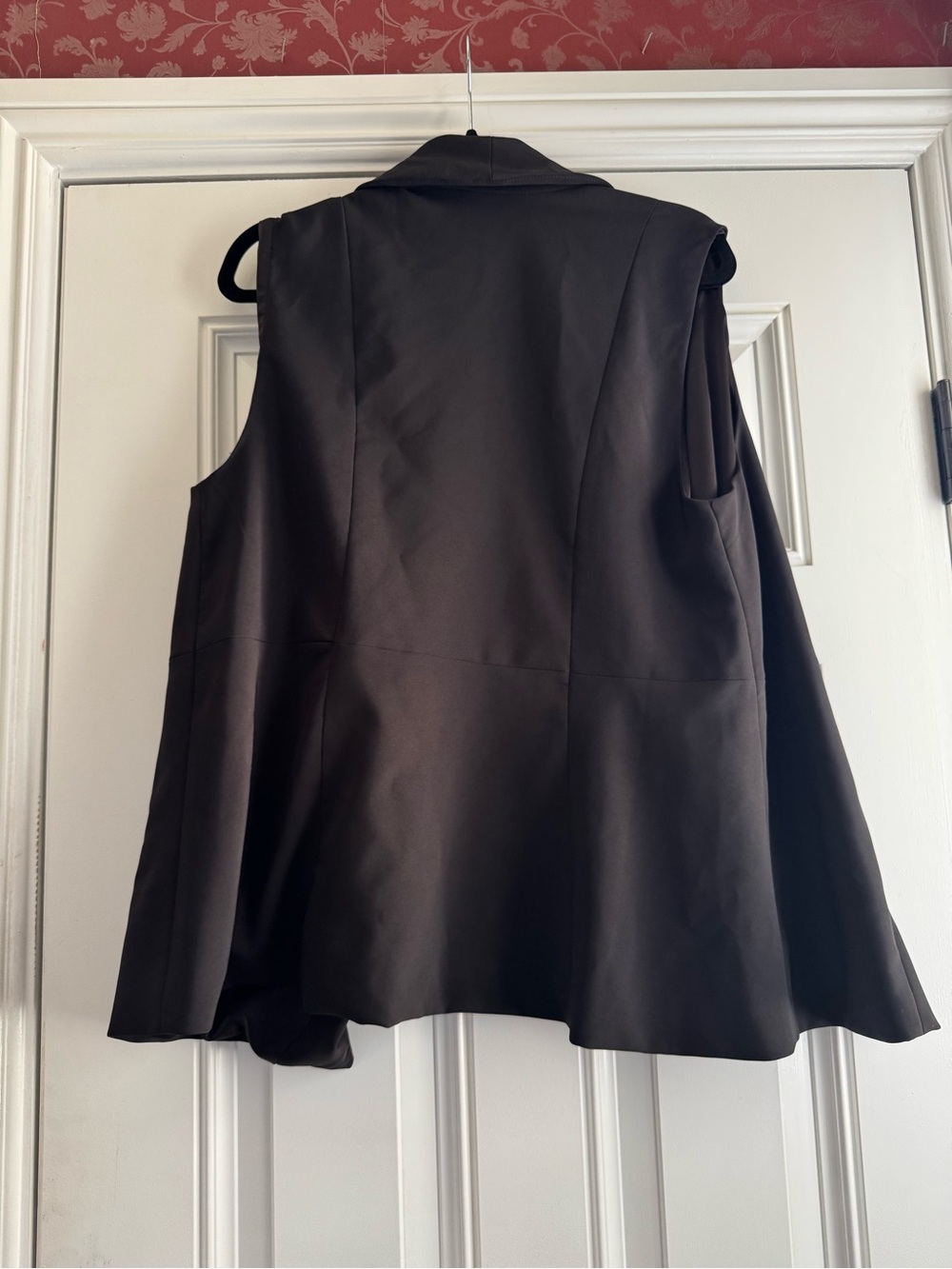 torrid Charcoal Sleeveless Draped Blazer Vest - Picture 7 of 9
